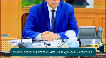 الأحد القادم.. تعرف على موعد إعلان نتيجة الثانوية العامة الحقيقية